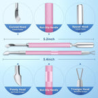 2PCS Metal Mauve/Pink Purple Cuticle