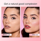 Face Cream Blush, 2-in-1 Lip & Cheek Makeup with Brush, Matte Blush Hydrating Formula, Lightweight, Buildable & Blendable Blusher for Women Girls-01 Maple Orange Brown