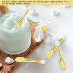 6Pcs Mini Eye Roller Plastic Eye Cream Massager Sticks Makeup Spatula Scoop Dark Circle Remover Beauty Cosmetic Tool for Skin Care,Golden