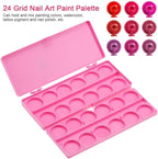 Nail Art Palette, 24 Grid Plastic Nail Art