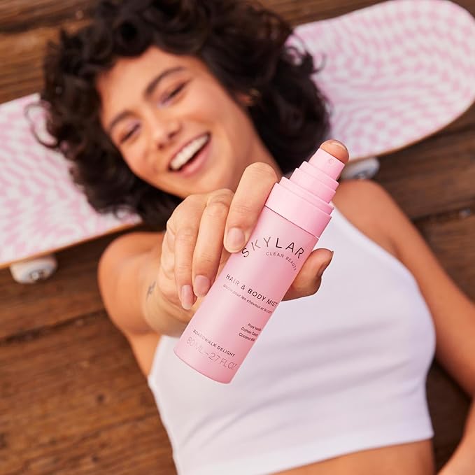 Skylar Boardwalk Delight Hair & Body Mist | Hypoallergenic & Clean Fragrance | Vegan, Cruelty Free, and Safe For Sensitive Skin | 80 ML, 2.7 Fl Oz