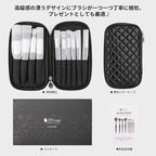 DUcare Makeup Brushes with Case 10Pcs Travel Makeup Brushset Women Gift Premium Synthetic Kabuki Foundation Blending Brush Face Powder Blush Concealers Eye Shadows with bag