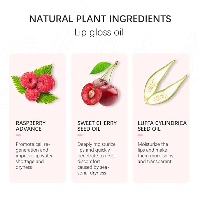 Hydrating Lip Glow Oil, Plumping Lip Gloss, Moisturizing Lip Oil Gloss, Transparent Moisturizing Lip Balm, Natural Lip Plumper, Lip Plumper Gloss Make Lips Fuller and Moisturizing