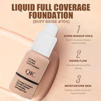 All in One Makeup Kit for Women Full Kit, Includes 12 Colors Naked Eyeshadow,Liquid Foundation, Lipstick Set, Mascara, Makeup Brush, Makeup Sponge, Eyebrow Powder, Eyebrow Soap, Eyeliner Stamp(#104)