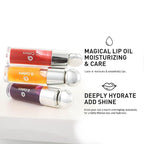 3 PCS Hydrating Lip Glow Oil Lip Stain, Moisturizing Nourishing Lip Gloss,High Shine, Smooth Finish Gloss Tinting And Non-Sticky Lip Oil For Dry Lips