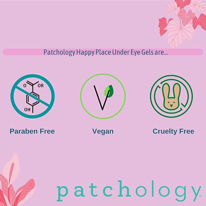 Patchology Happy Place Under Eye Patches - Anti Aging Eye Gels - Under Eye Mask For Dark Circles and Puffy Eyes Care, Treatment & Moisturizer - Eye Bags, Puffiness & Wrinkles Reducer (5 Pairs)