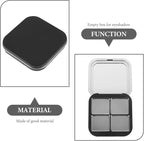 Beaupretty Empty Lipstick Palette Magnetic Eyeshadow Palette Makeup Foundation Blush Container with Mirror for Women Girls Black