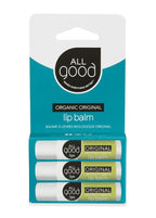 All Good Organic Lip Balm for Soft Smooth Lips - Calendula, Lavender, Olive Oil, Beeswax, Vitamin E | (Original) (3-Pack)