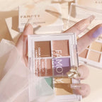 6 Colors Correcting Concealer Palette, with 11 Pcs Complete Function Makeup Brush Set, Contouring Foundation/Concealer Palette for Conceals Dark Circles, Redness, Acne, Blemish