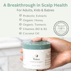Yobee Restorative Scalp Mask - Dry Scalp Treatment Hair Mask - Probiotic Extracts, Organic Honey, Turmeric, Vitamin B12 - Natural Dry, Itchy, Sensitive Scalp and Dandruff Relief - for Adults, 4 fl oz