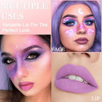 AMY'S DIARY Pink Purple Matte Plum Liquid Lipstick 5Pcs Sets,24-hour Lipstick Light Red Plum Red Lip Stain 24 Smudge Waterproof Matte Lipstick Lip Stain Gloss Long Lasting for Girl (Set01)