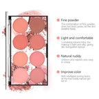 8 Color Blush Palette, Matte and Shimmer Powder, Skin Tone