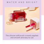 Fruit Pearlescent Plumping Lip Oil, Pearl & Shimmer Mini Lip Gloss Kit, Lip Care Hydrating Lip Gloss Tinted Lip Balm, Long Lasting & Nourishing Lip Glow Oil, Non-sticky Fresh Texture (Strawberry)