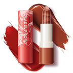 2PCS Marbled Matte Lip Stick Makeup - Velvety Finish | Naked-lip Feel, Full Coverage, D002+D004