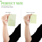 Oil Blotting Sheets for Face - Green Tea,26% Larger,3pk/300 Natural Blotting Paper for Oily Skin,Makeup Friendly Oil Absorbing Sheets,Easy To Grab One