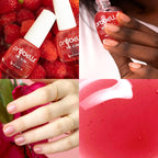 Probelle Nail Glow + Nail Strengthener and Hardener with Sheer Jelly Tint, Hard To Resist Ultra Glowy Nail Shine, Tinted Nails Strengthening Blush for Brittle, Thin, Damaged Nails 0.5 oz (Berry)