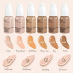 2Pcs Matte Liquid Full Coverage Foundation, Flawless Soft of 2)