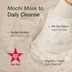 NDP Rice Mochi Deep Face Wash – Triple-Rice Airy Micro-Exfoliating Foam for Sensitive Skin, Phyto Mucin Hydration Shield, pH 5.5 Barrier-Safe Vegan Korean Skincare Cleanser, 4.05 fl oz (120 ml)