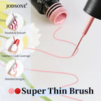 JODSONE Nail Art Gel Liner Set 10 Colors White Red Black White Gel Nail polish Need U V Lamp Cured with Thin Brush