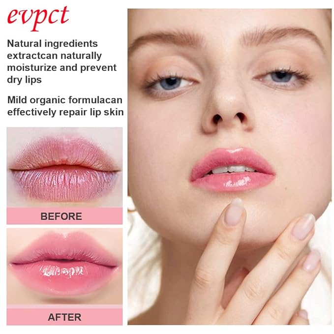 evpct 2Pcs Peach Tinted Lip Balms PH Lip Color Changing Lipstick Balm Stains Set Queen for Women Girls Korean Mood Color Change Light Pink Lipstick
