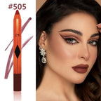 Burnt Brown Lip Liner Pencil, Smooth Matte Lipstick Crayon with Lip Pencil Sharpener for Women, Velvet Smudge Proof Smudgeproof Waterproof No Transfer Makeup Forever Lipliner 505#