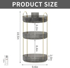 360° Rotating Makeup Organizer, Large-Capacity Skincare Make Up Storage 3 Tier Perfume Organizers Cosmetic Dresser Organizer with Makeup Brush Holder, Fits Bedroom, Bathroom, Vanity Shelf Countertop