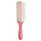 Diane Pro Nylon Pin 9 Row Styling Brush for Detangling, Separating, Shaping, and Defining Wet or Curly Hair, Heat-Resistant, Anti-Static, Pink