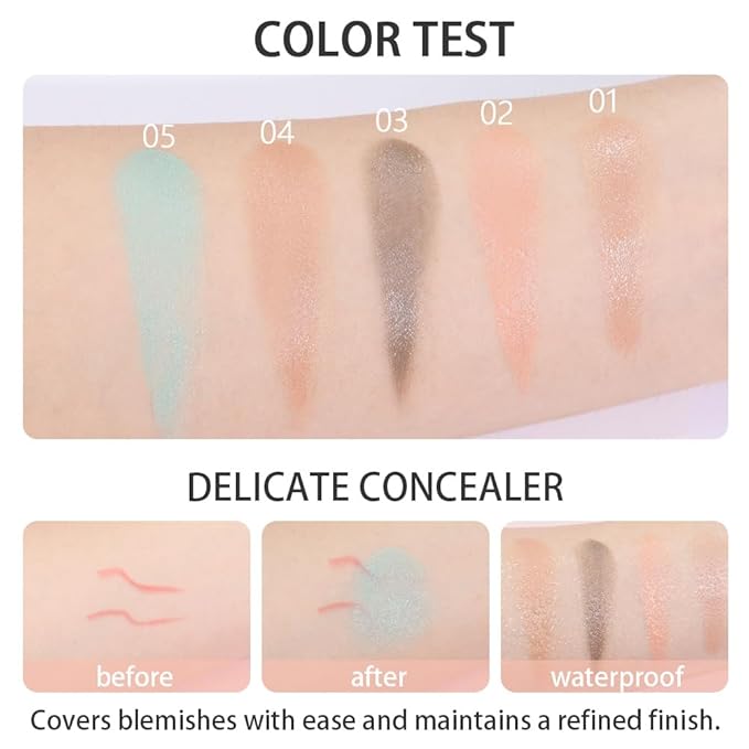 5 Colors Magic Touch Correcting Concealer Palette for 1 Count)