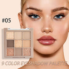 9 Colors Matte Nude Pink Shimmer Gold Dark Brown Colorful Eyeshadow Palette Matte Shimmer Korean Natural Eye Shadow palettes Highly Pigmented Naturing-Looking Long Lasting (05#)