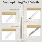 Dermaplaning Tool for Face Exfoliation, with 20 Replaceable Blades, Facial Shaver/Eyebrow Razor, Peach Fuzz Removal Eyebrow Shaper for Women, Easy to Use Dermaplaner Help Exfoliate and Smooth Skin