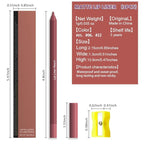 evpct 3Pcs Dark Mauve Coconut Brown Purple Matte Long Lasting Wear Lip Liner Pencils Makeup Set for Shaping & Sculpting Lips, No Transfer Waterproof Lip Liner Crayon lipliners Lipstick Pencil 5+6+22