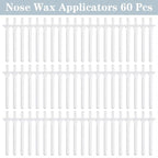 60 Pieces Plastic Wax Applicator Wands with Disposable Spatulas for Nose Hair Removal and Nostril Cleaning