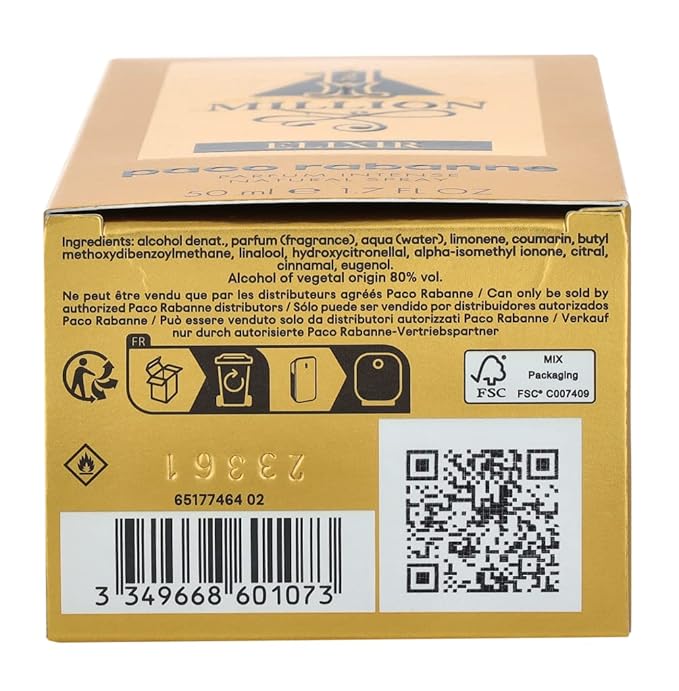 Paco Rabanne 1 Million Elixir Intense for Men - 1.7 oz EDP Spray