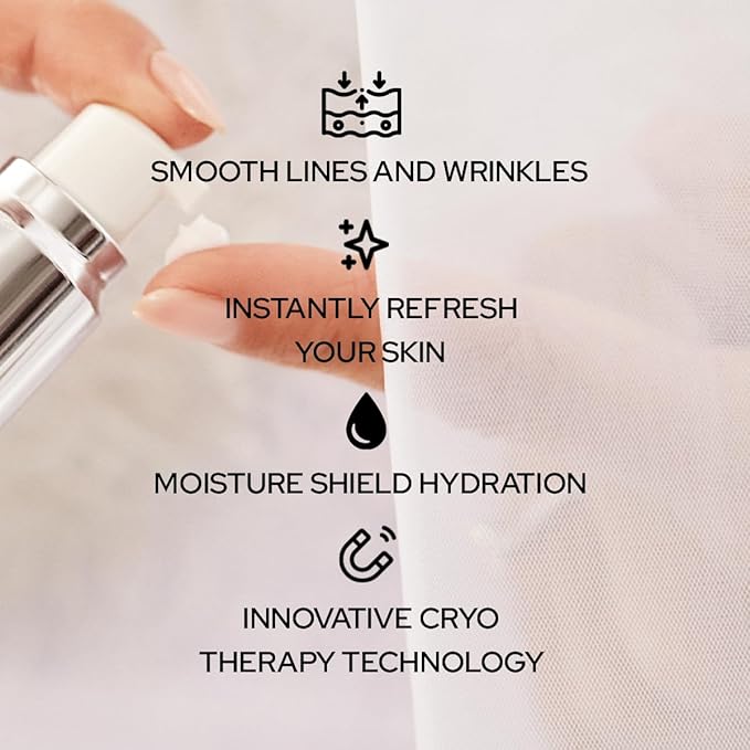 SiO Cooling Cryo Eye Cream - Anti-Aging, Hydrating Under Eye Concentrate Formulated For Targeting Dark Circles, Fine Line, Wrinkles, Puffiness & Bags