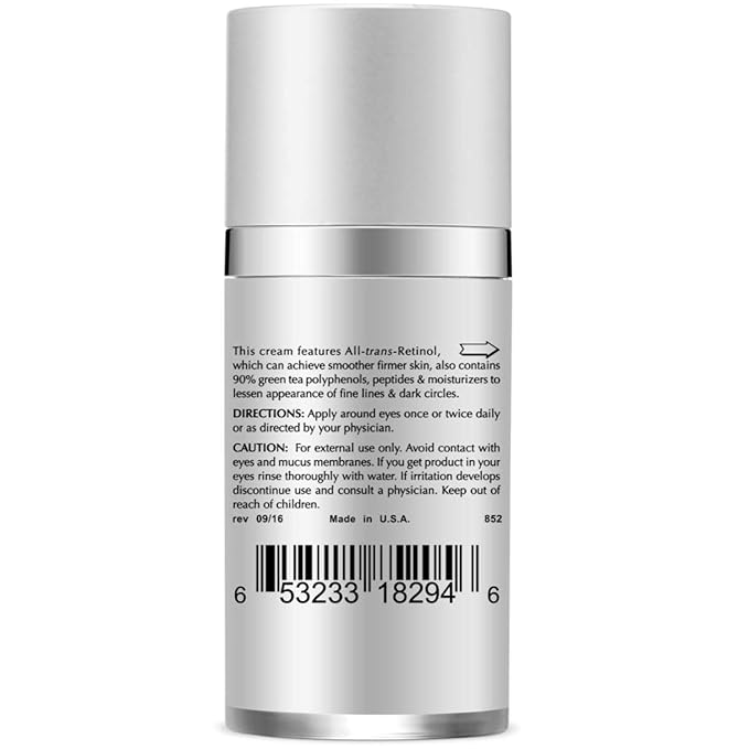 Under Eye Repair Cream - All-Trans-Retinol UNDER EYE REVIVE Anti Aging Eye Cream For Dark Circles And Puffiness, Under Eye Bags, Fine lines, Wrinkles - 0.5 Oz