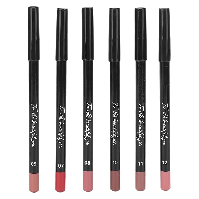6pcs Lip Liner, Professional Waterproof Matte Long Lasting Long