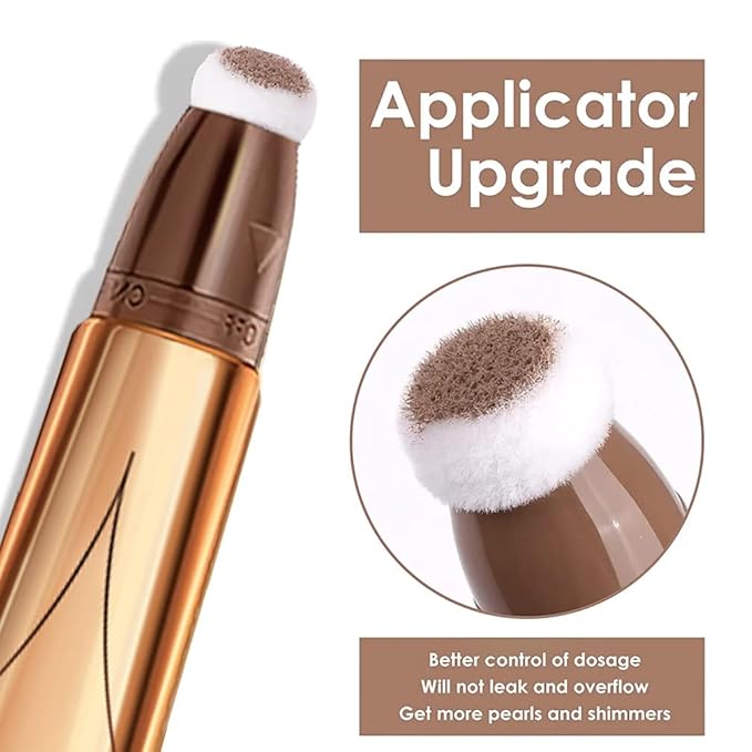 3 Color Contour Beauty Wand, Highlighter ，Blush，Face Concealer Contouring with Cushion Applicator Long Lasting & Smooth Matte Finish Liquid Illuminator Makeup Stick .(01#Contour +03#Blush+06#Highlighter)