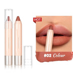 8 Colors High Pigmented Smooth Matte Lip Liner Pencil, Waterproof Velvet Lipstick Pen, Professional Lip Liner for Girls and Women (02)