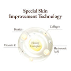 Honey Bee Collagen Fine Line Firming Eye Cream for Puffiness and Bags Under Eyes w/Vitamin C, 4 Peptides & Niacinamide | Bright and Tight Under Eye Cream for Dark Circles 1.01 fl oz