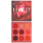 docolor Eyeshadow Palette 9Colors Red Eyeshadow Gemstone Shadow Palettes Highly Pigmented Mattes Shimmers Smokey Glitter Cream Colorful Powder Blendable Long Lasting Waterproof Makeup Palette