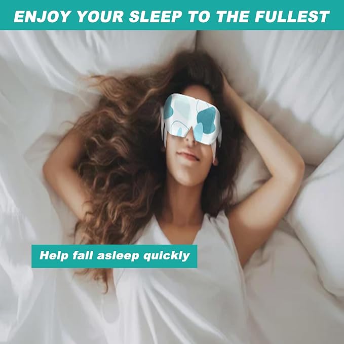 50 Packs Steam Eye Mask for Dry Eyes, Self Heated Sleep Eye Mask Disposable Warm Compress for Eyes, Relieves Dry Eye Eye Strain, Dark Circles, Puffiness,Microgroove (Natural Unscented More Safer)