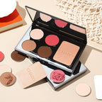 Monts & Merveilles Face Palette – Cream | Bronzer, Concealer, Contour, Blush, Setting Powder | Long Lasting | Face and Cheek Sculpting Palette | Refillable | Cruelty Free (Light to Medium Skin)