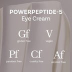 PowerPeptide-5 Eye Cream, Anti Aging Skin Care with Hyaluronic Acid, Peptides for Under Eye Circles, Wrinkles, Dewy, Soft, Plump Skin, Vegan, Paraben, Cruelty & Alcohol Free, 1.69 fl oz