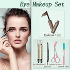All-In-One And Portable Beginner Makeup Kit, Including Mascara, Eyeshadow Pencil, Eyeshadow Palette, Beauty Brush Set, Eyebrow Shaping Set And Other Props