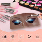 Makeup Practice Face Board, 3D Realistic Practice Makeup Face Set, Makeup Mannequin Face with Makeup Kit for Professional Makeup Artists Students and Beginners to Practice Eyes Eyeshadow Makeup