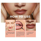 GECOMO Lip Liner Peel Off Lip Liner Tattoo, Peel Off Lip Stain, Long Lasting Lip Stain Peel Off Lip Liner Tattoo Highly Pigmented Lip Tint Stain - Wine Red