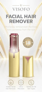 Facial Hair Removal for Women | Electric Razor Device Small Mustache Dermaplaning Remover Tools Tweezers Epilator Trimmer Face Dermaplane Shavers Beauty Gadgets Set Accessories by VISOFO (Citrine)