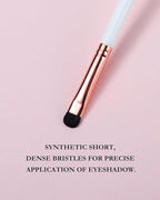 Small Smudge Brush, Professional Eyeshadow Brush for Smudging, Blending, Filling in, Premium Synthetic Bristles Tapered Eye Makeup Brush - Ivory