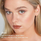 3Pcs Gradient Matte Lipstick Crayon Lip Liner pencil, Flawless Contour Gradual Ombre Effect lip Pencil, Lipstick for Women Long Lasting Waterproof Smudge Proof Lipstick Pencil 02#+04#+08#