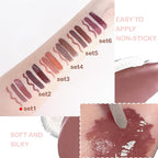 3-in-1Nude Pink Matte Lip Stain Kit | Waterproof Lip Liner + Hydrating Matte Lip Gloss + Nourishing Lip Oil | Long Lasting Plumping to Create Perfect Lip Makeup.01#